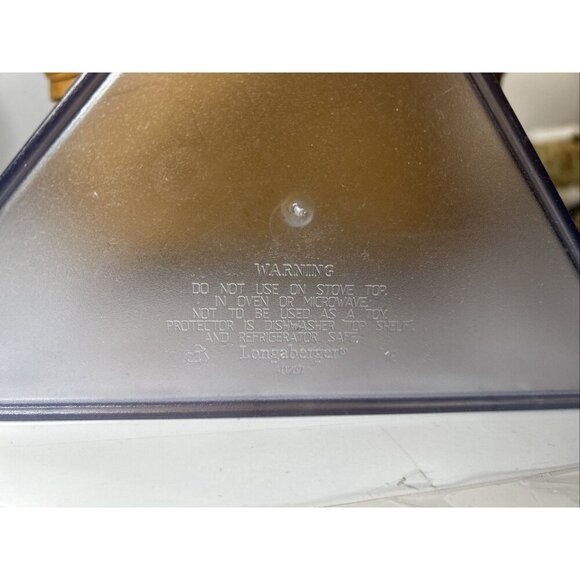 Vtg LONGABERGER SPIN ORGANIZER BASKET, LAZY SUSAN, TWO PROTECTORS, 2005 - Picture 10 of 13